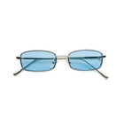 [ Hecate ] Slim Metal Sunglasses : Blue/Silver