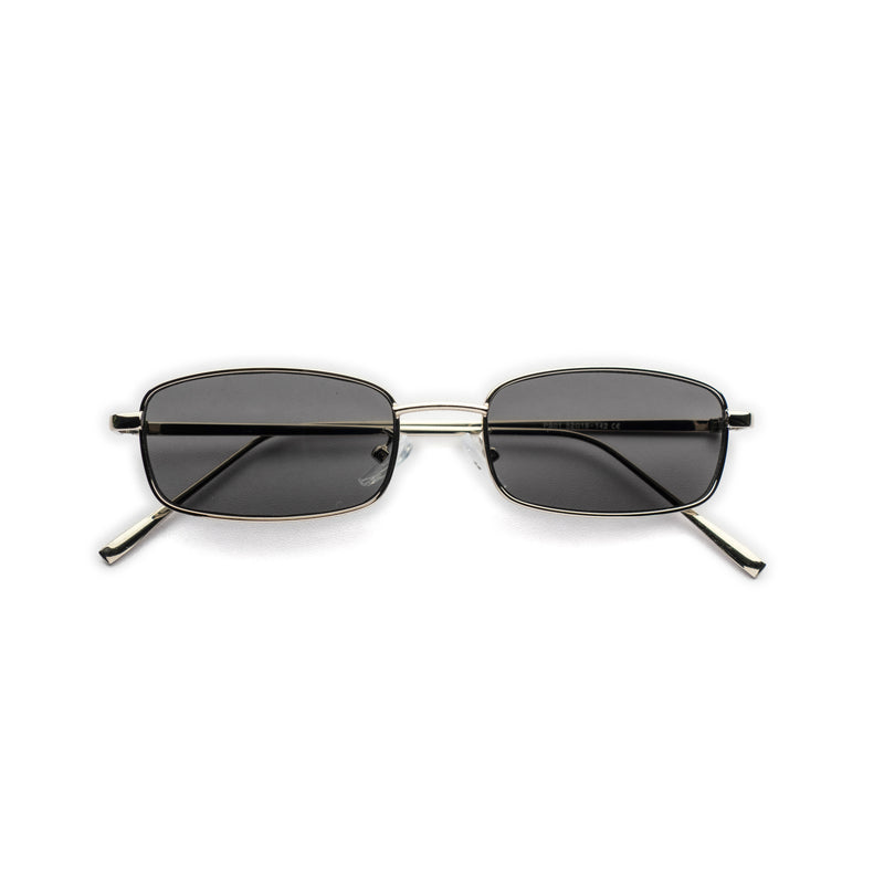 [ Hecate ] Slim Metal Sunglasses : Black/Silver