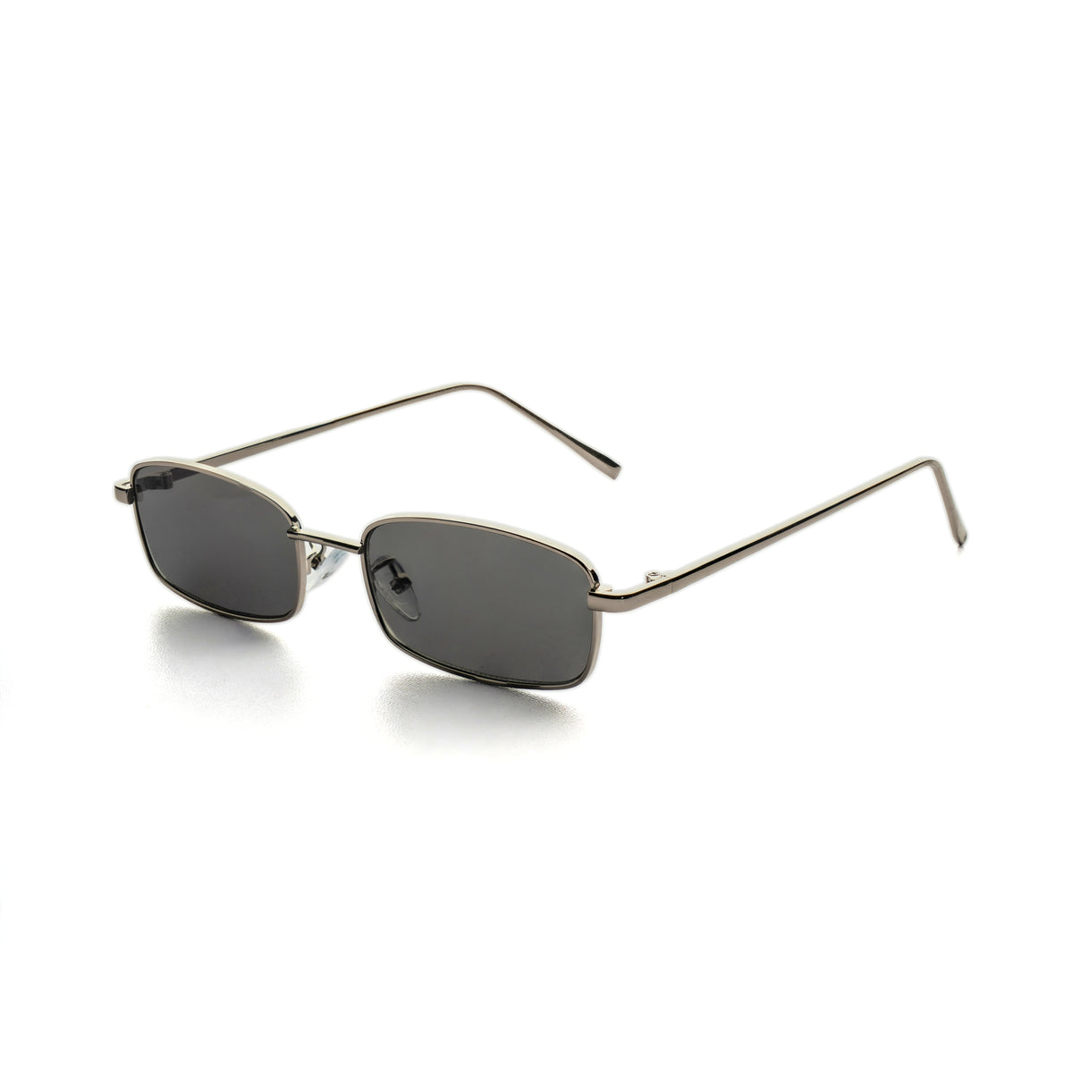 [ Hecate ] Slim Metal Sunglasses : Black/Silver