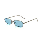 [ Hecate ] Slim Metal Sunglasses : Blue/Silver