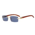 [ Woody ] Sustainable Rimless Sunglasses - projectshades