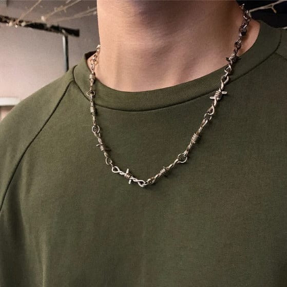 [ Caution ] Barbed Wire Unisex Chain - projectshades