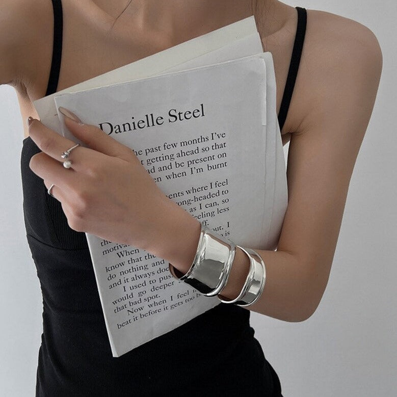[ Mykonos ] Cuff Silver Bangles - projectshades