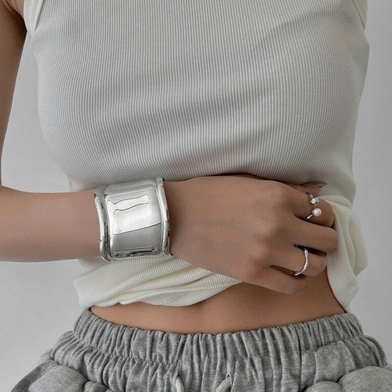 [ Mykonos ] Cuff Silver Bangles - projectshades