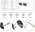 [ Andre ] Metal Rimless Sunglasses - projectshades