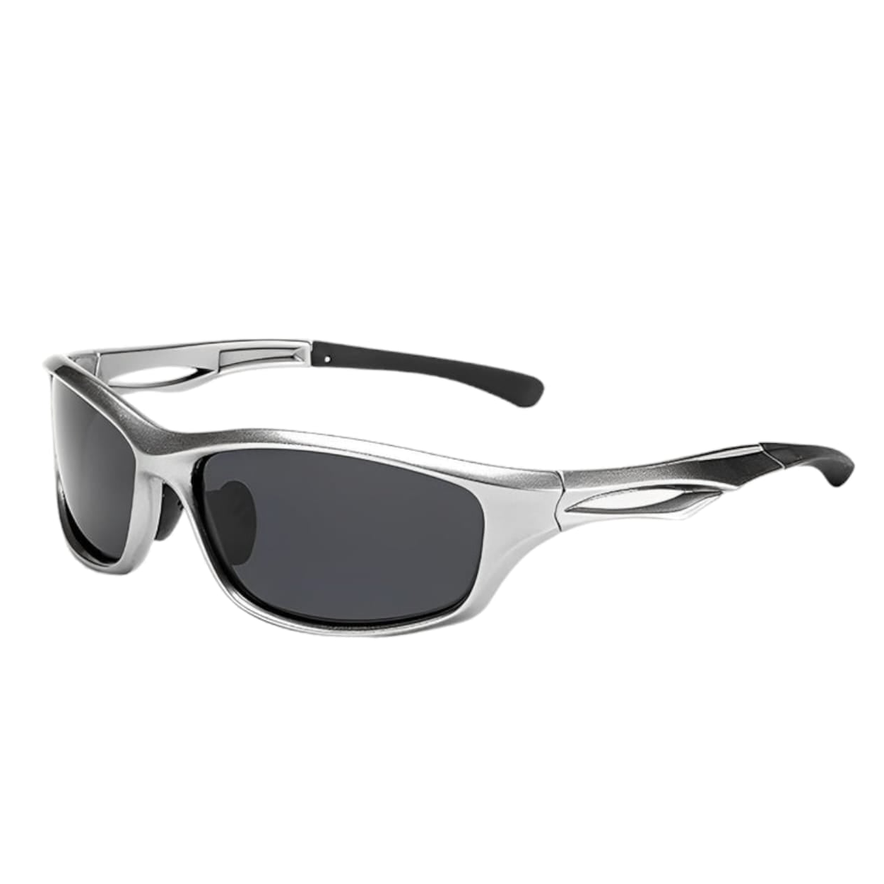 [ Solarix ] Silver Wraparound Sunglasses - projectshades