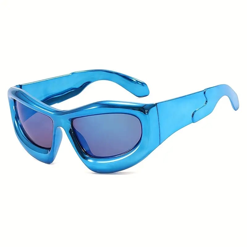 [ Quantum ] Chrome Oversized Sunglasses - projectshades
