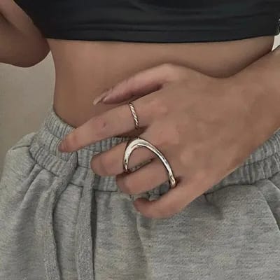 [ Kristen ] Y2k Abstract Ring - projectshades