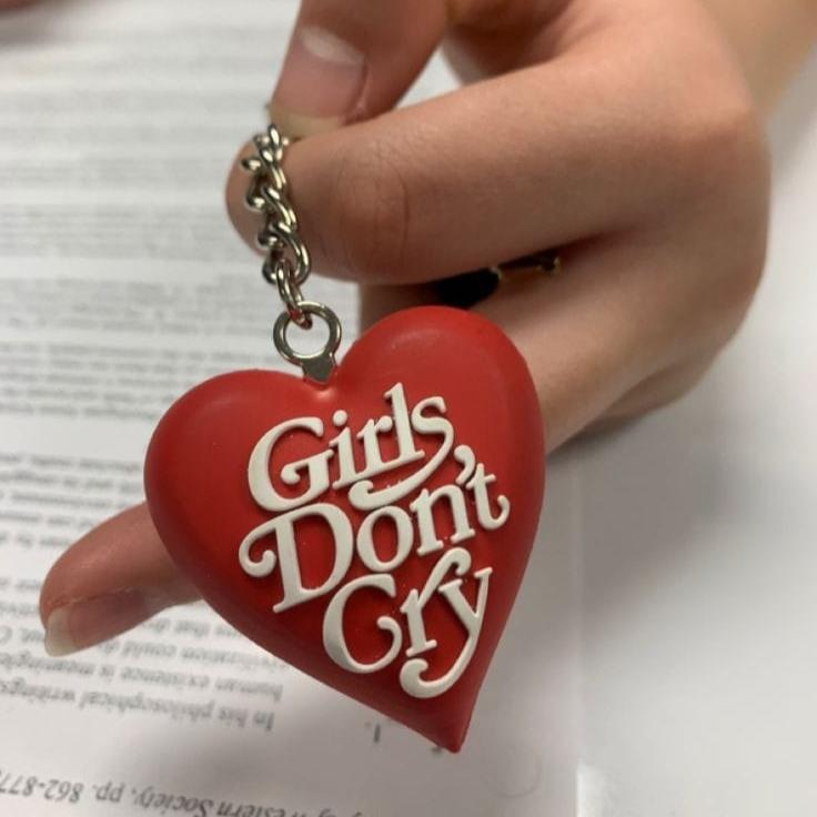 [ Girls Dont Cry ] Heart Key Chain - projectshades