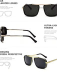[ NOIR 140 ] Rectangular Polarized Sunglasses