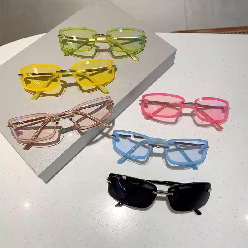 [ Candies ] Retro Rectangular Sunglasses