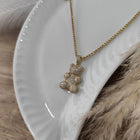 [ Ted ] Gold TeddyBear Necklace