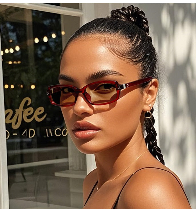 [ Krabi ] Retro Rectangular Sunglasses