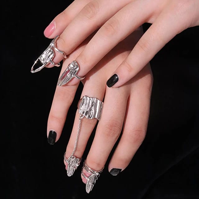 [ Tesla ] Cyberpunk Figernail Rings - projectshades