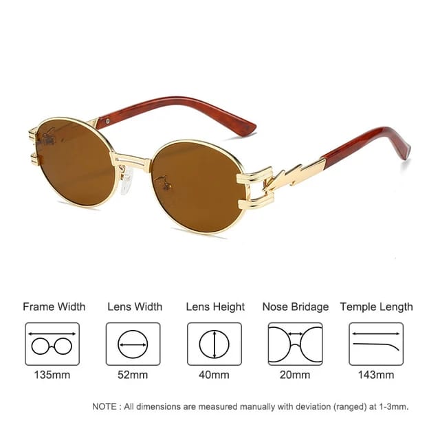 [ Denver ] Metallic Retro Sunglasses