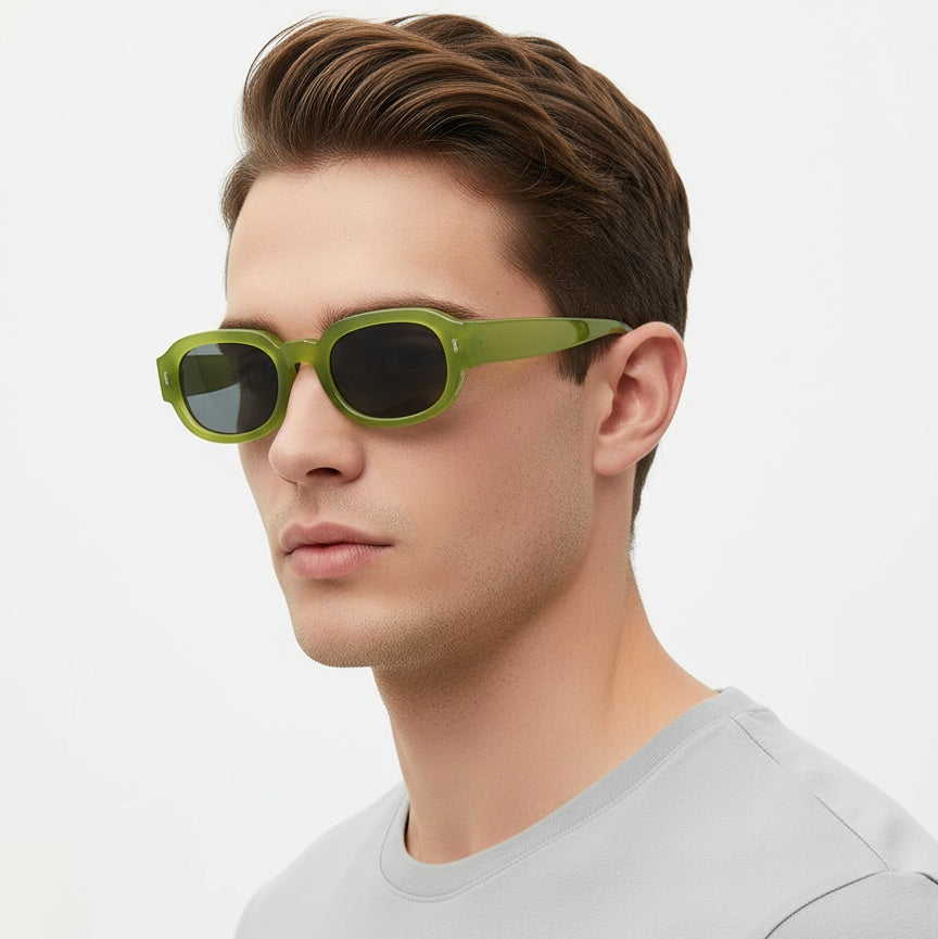 [ Bali ] Retro Oval Sunglasses