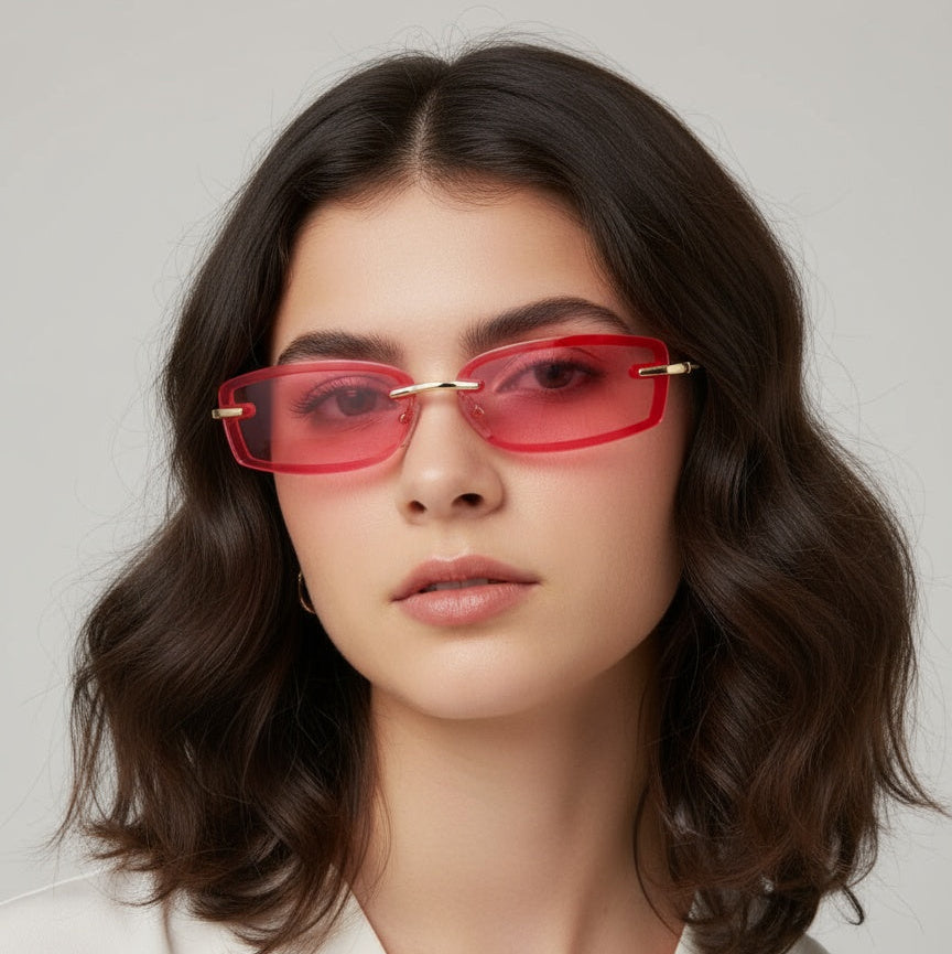 [ Candies ] Retro Rectangular Sunglasses - projectshades