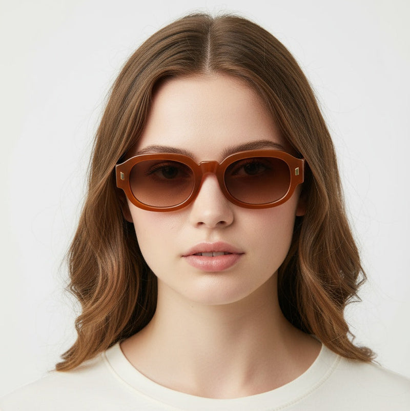 [ Bali ] Retro Oval Sunglasses