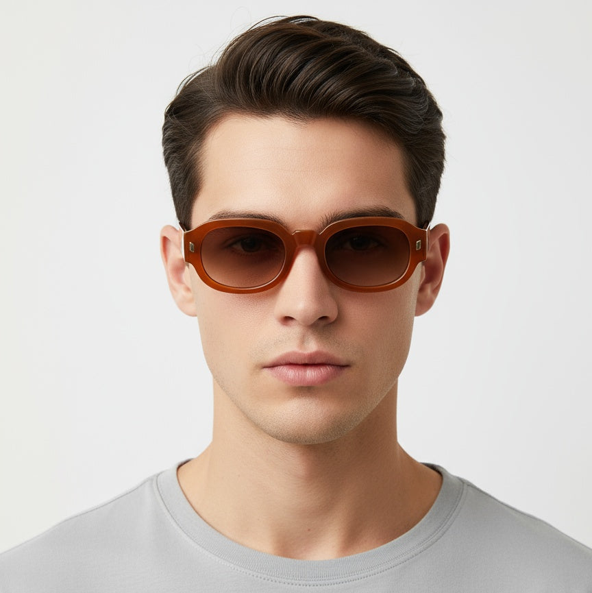 [ Bali ] Retro Oval Sunglasses