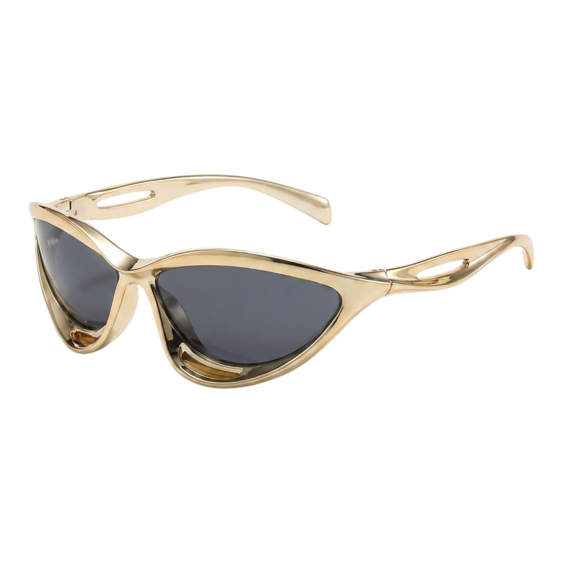 [ Venom ] Unisex Techno Sunglasses : Gold - projectshades