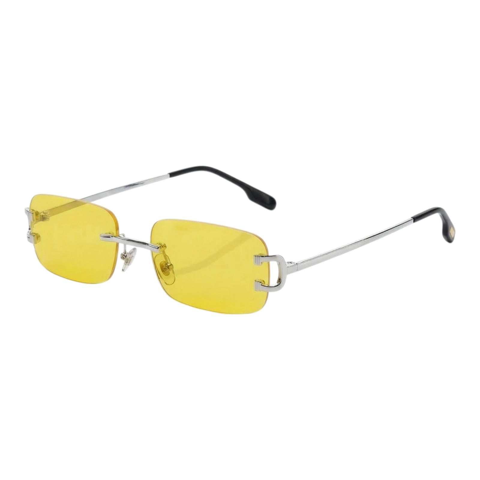[ Serendipity 2.0 ] Holiday Rimless Sunglasses : Yellow - projectshades