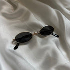 [ Siobhan ] Black Oval Metal Sunglasses - projectshades