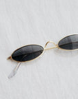 [ Siobhan ] Black Oval Metal Sunglasses - projectshades