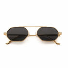 [ Hexwire ] Hexagonal Metal Sunglasses : Black Gold - projectshades