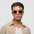 [ Hexwire ] Hexagonal Metal Sunglasses : Black Silver - projectshades