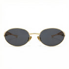 [ Monarch ] Metal Oval Sunglasses : Gold
