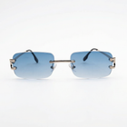 [ Serendipity 2.0 ] Holiday Rimless Sunglasses : Blue - projectshades
