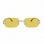 [ Serendipity 2.0 ] Holiday Rimless Sunglasses : Yellow - projectshades