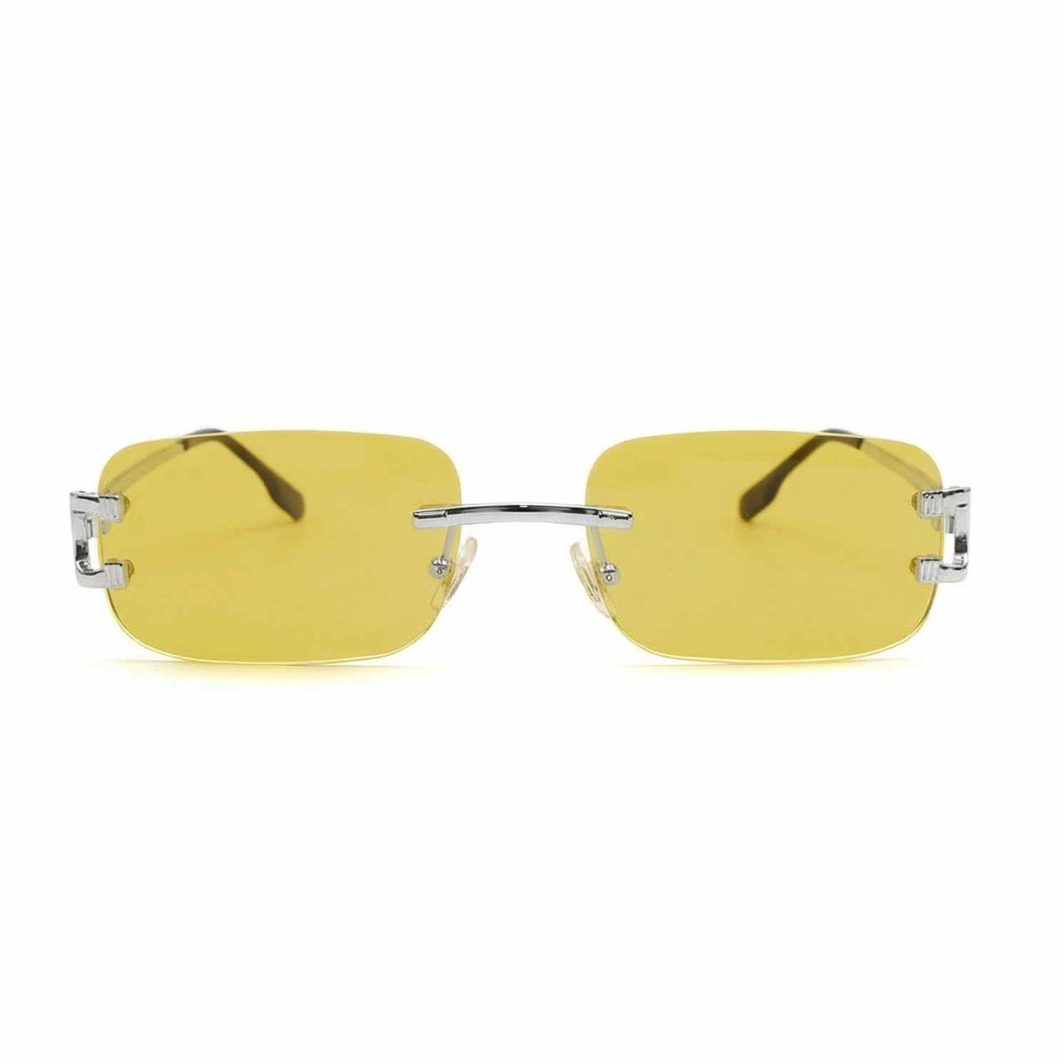 [ Serendipity 2.0 ] Holiday Rimless Sunglasses : Yellow - projectshades