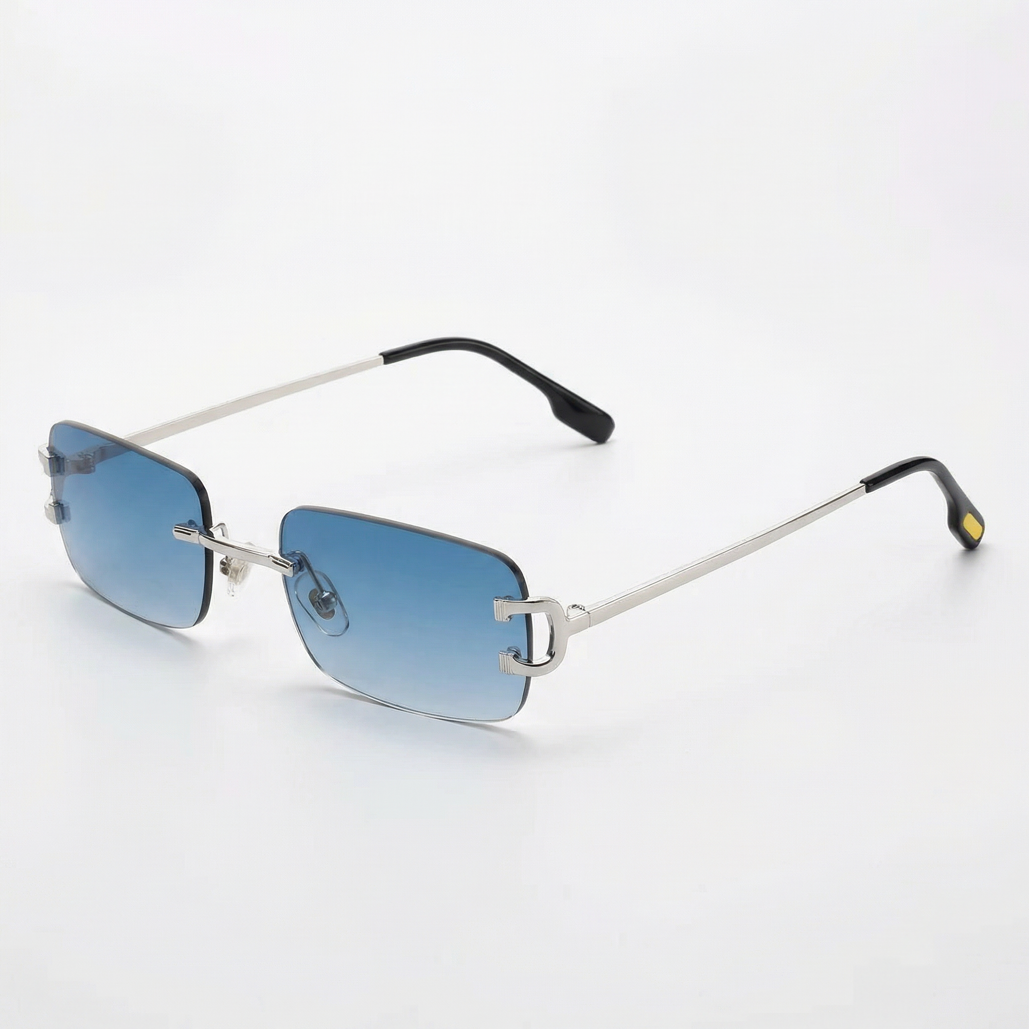 [ Serendipity 2.0 ] Holiday Rimless Sunglasses : Blue - projectshades