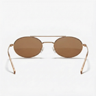 [ Miami ] Oval Aviator Sunglasses : Brown/Gold - projectshades