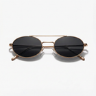 [ Miami ] Oval Aviator Sunglasses : Black/Gold - projectshades