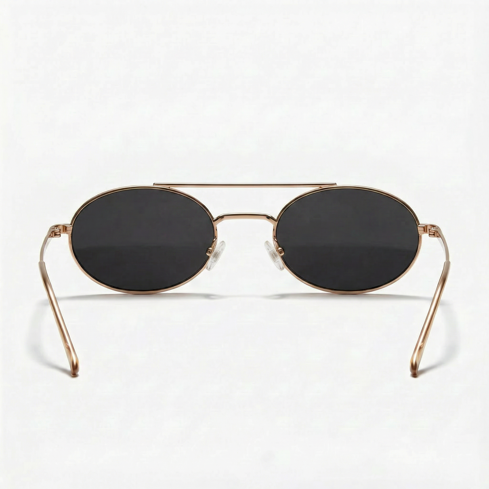 [ Miami ] Oval Aviator Sunglasses : Black/Gold - projectshades