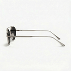[ Miami ] Oval Aviator Sunglasses : Black/Silver - projectshades