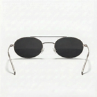 [ Miami ] Oval Aviator Sunglasses : Black/Silver - projectshades