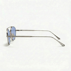 [ Miami ] Oval Aviator Sunglasses : Blue/Silver - projectshades