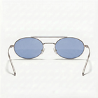 [ Miami ] Oval Aviator Sunglasses : Blue/Silver - projectshades