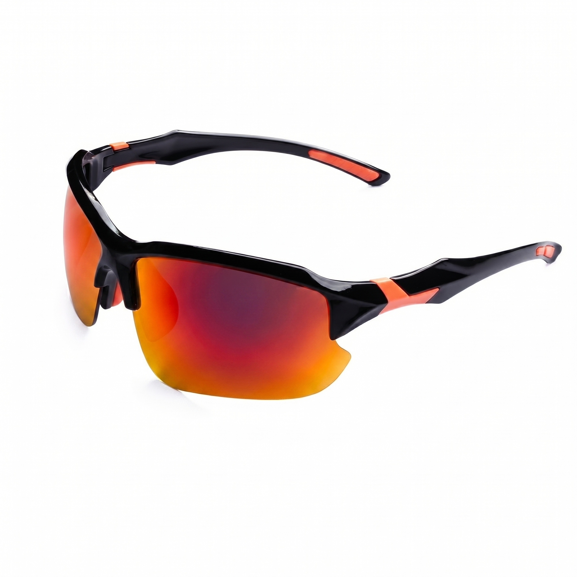 [ Zod ] Semi-Rimless Polarised Sunglasses : Red - projectshades