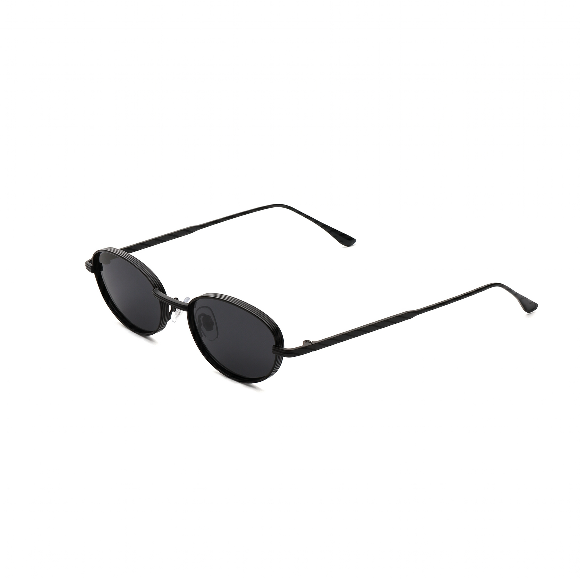 [ Orbit ] Oval Sleek Sunglasses : Black/black - projectshades