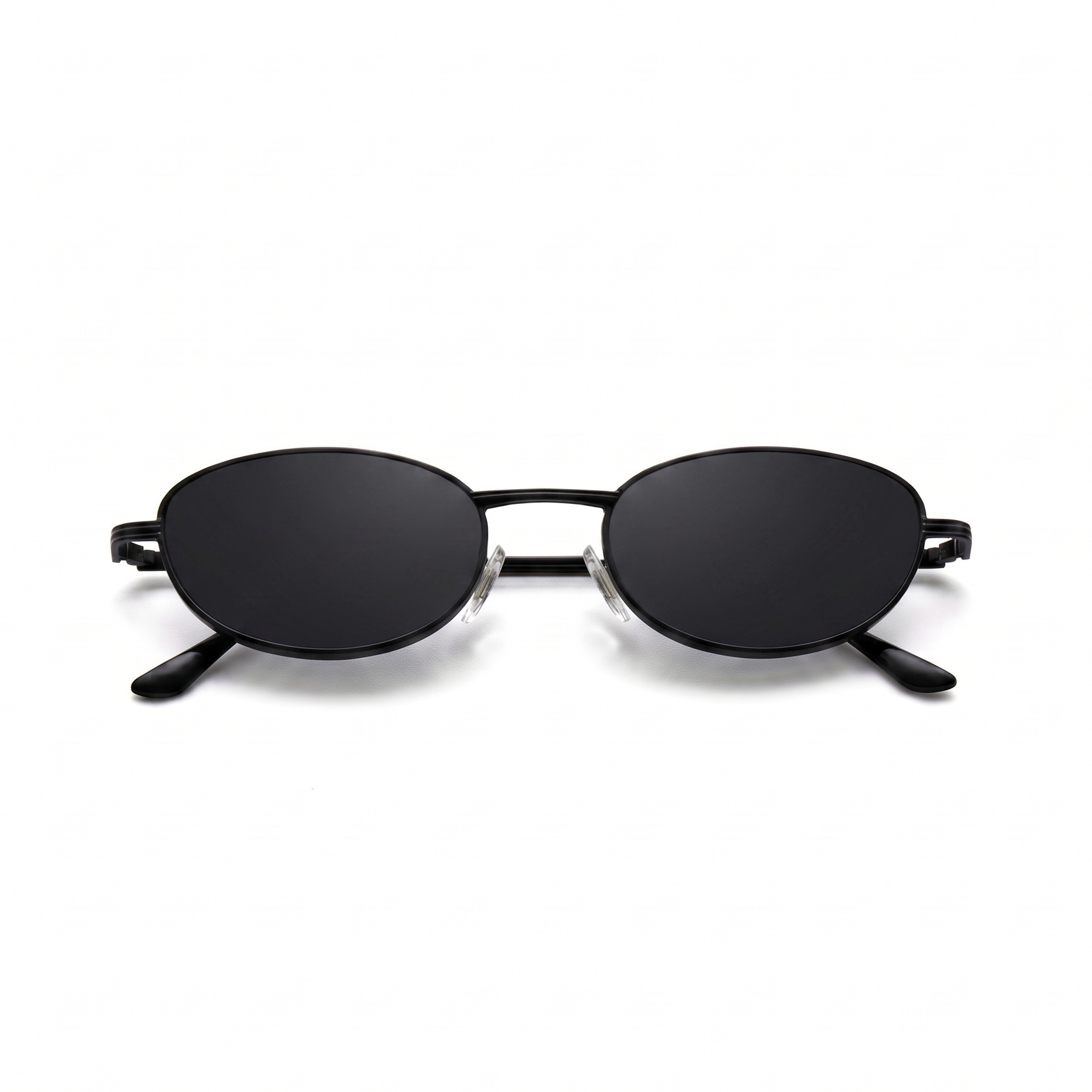 [ Orbit ] Oval Sleek Sunglasses : Black/black - projectshades