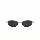 [ Orbit ] Oval Sleek Sunglasses : Black/silver - projectshades