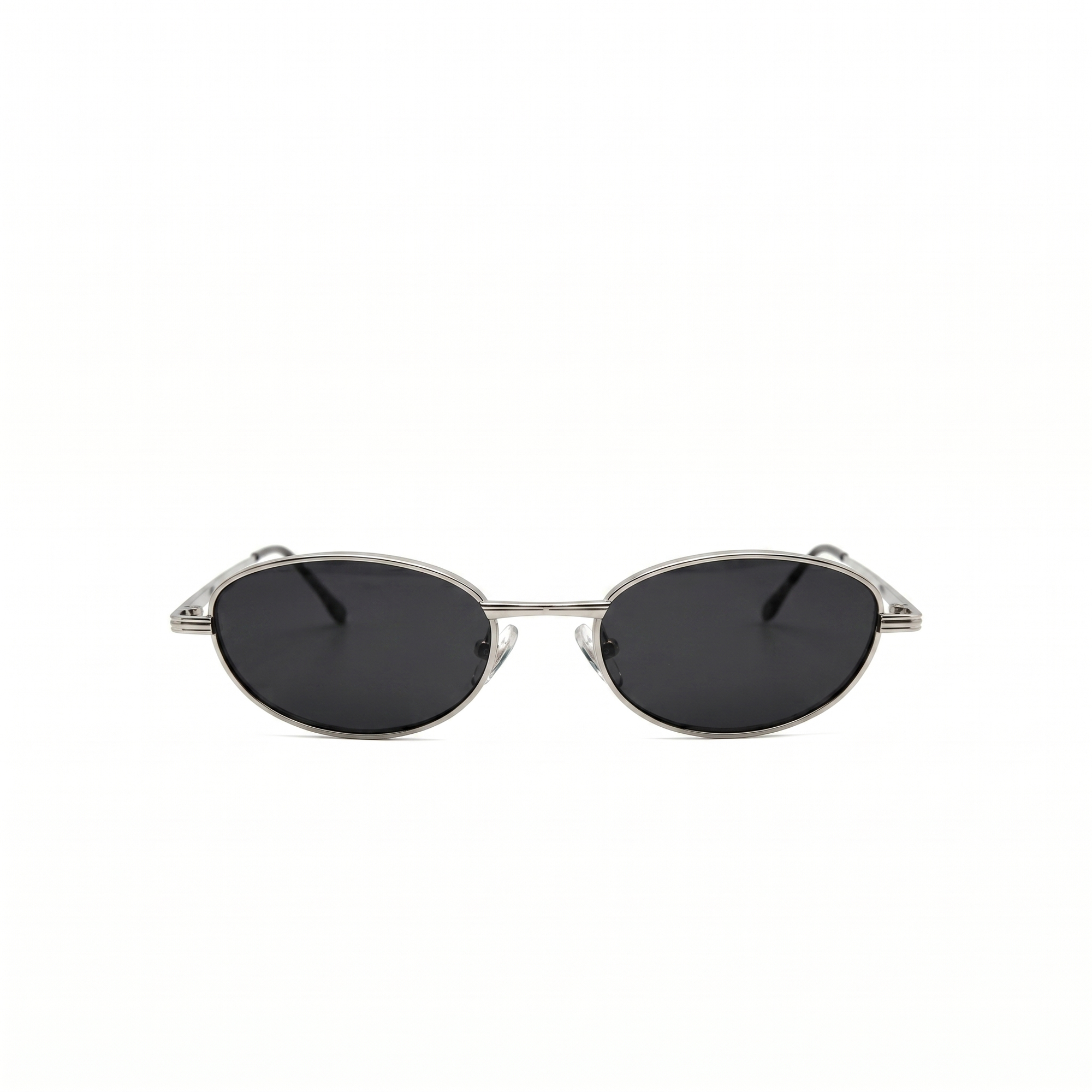 [ Orbit ] Oval Sleek Sunglasses : Black/silver - projectshades