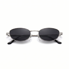 [ Orbit ] Oval Sleek Sunglasses : Black/silver - projectshades