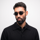 [ Orbit ] Oval Sleek Sunglasses : Black/black - projectshades