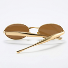 [ Monarch ] Metal Oval Sunglasses : Brown - projectshades