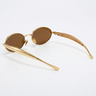 [ Monarch ] Metal Oval Sunglasses : Brown - projectshades